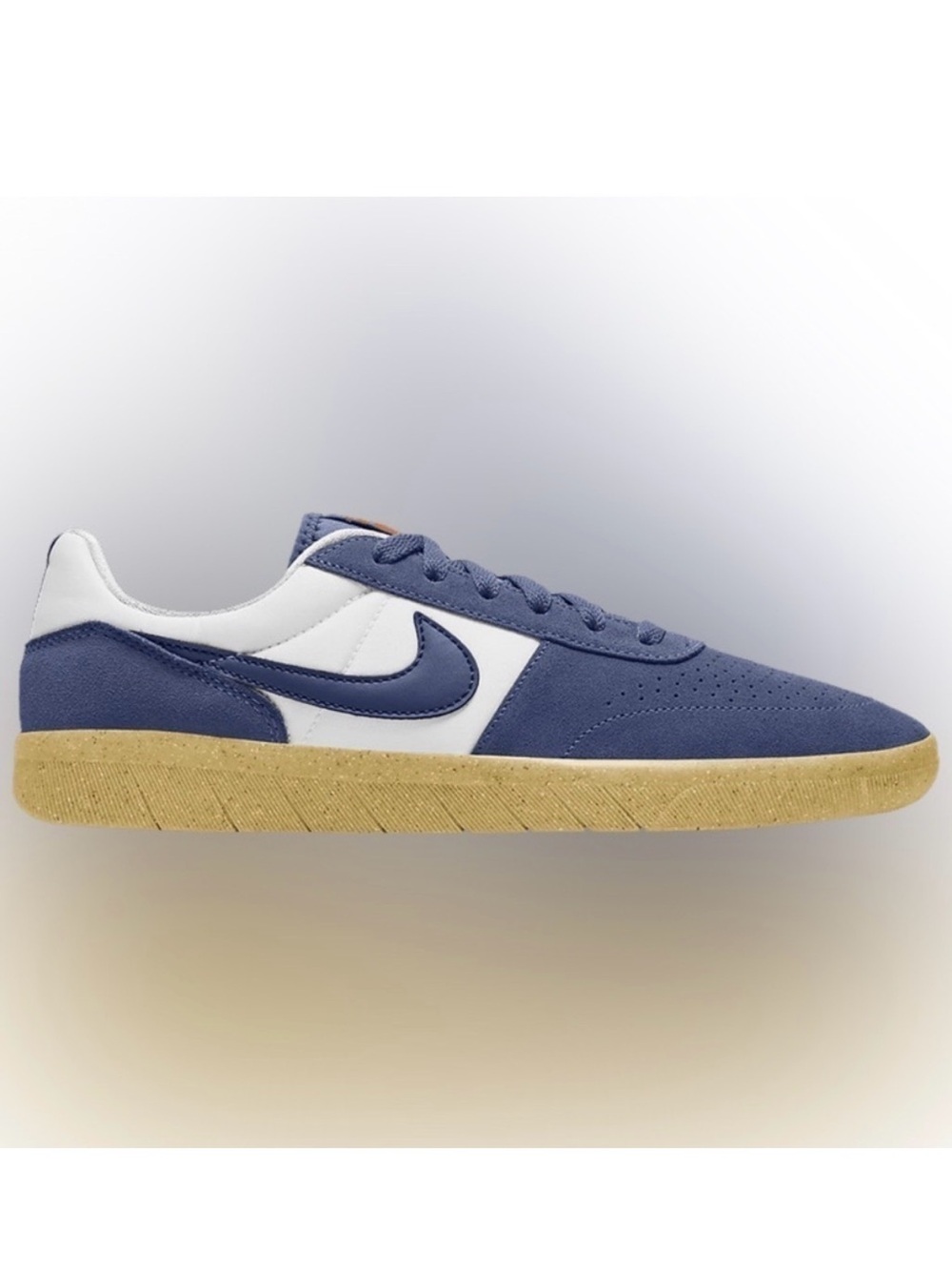 Nike Classic Suede Low-Top Sneaker in Navy and White with